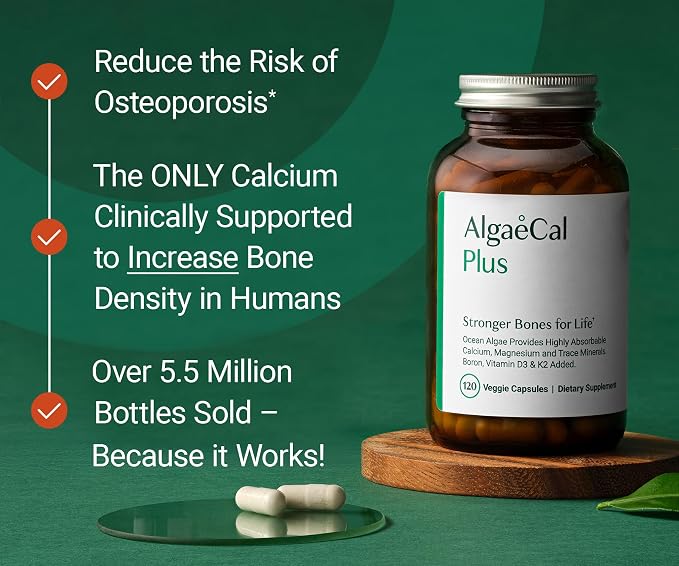 AlgaeCal Plus Bone Health Supplement 120 Caps