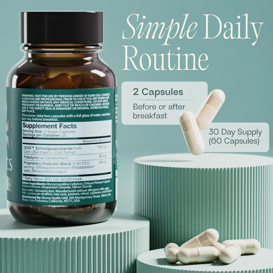 BIOMA Probiotics Digestive Health Supplement