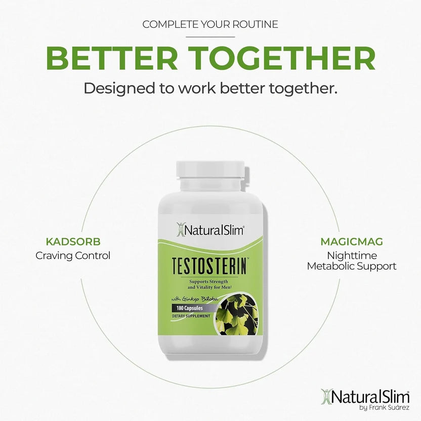 NaturalSlim Testosterin Support 180 Capsules