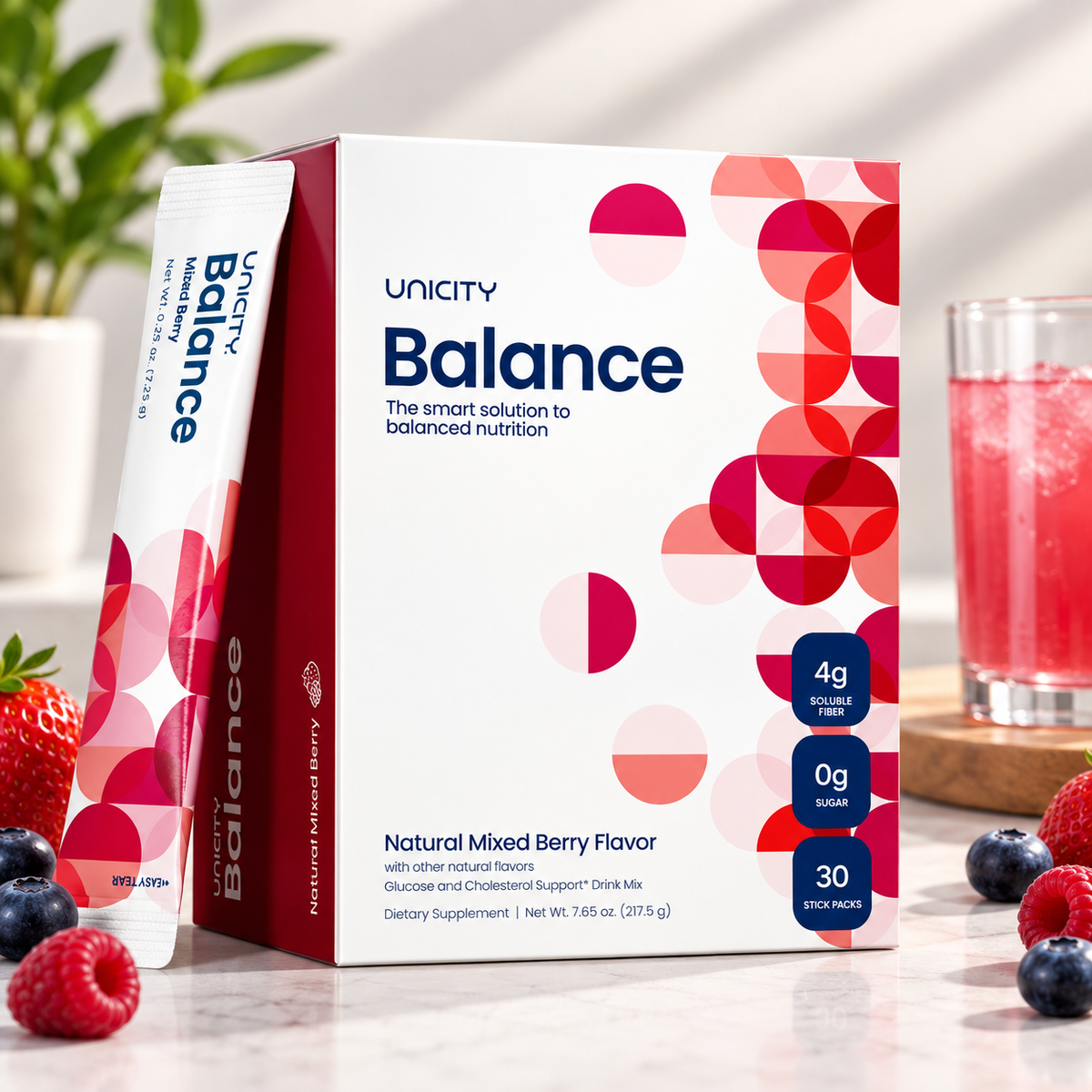 Unicity Balance Mixed Berry Drink Mix 30 Packs