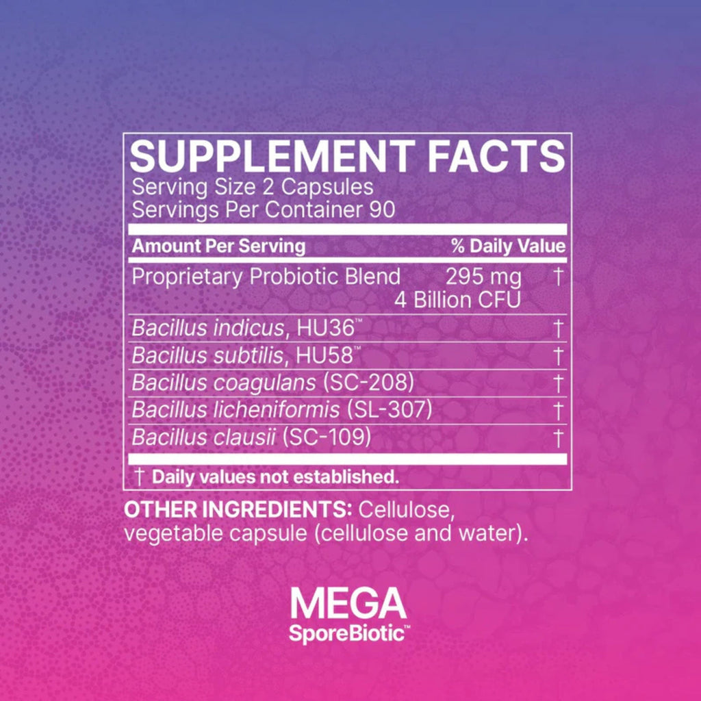 MegaSporeBiotic Probiotics for Women & Men 60 Capsules