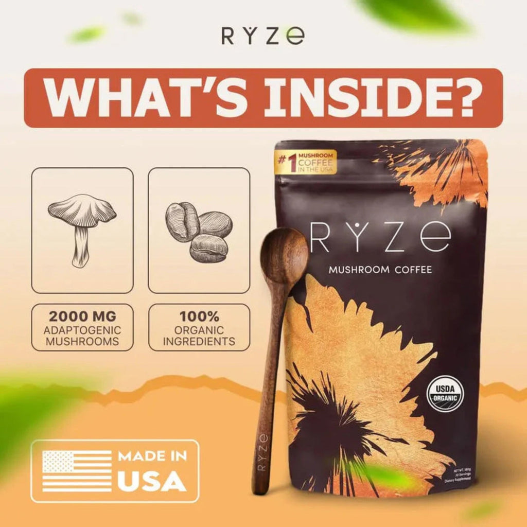 RYZE Organic Mushroom Coffee 30 servings