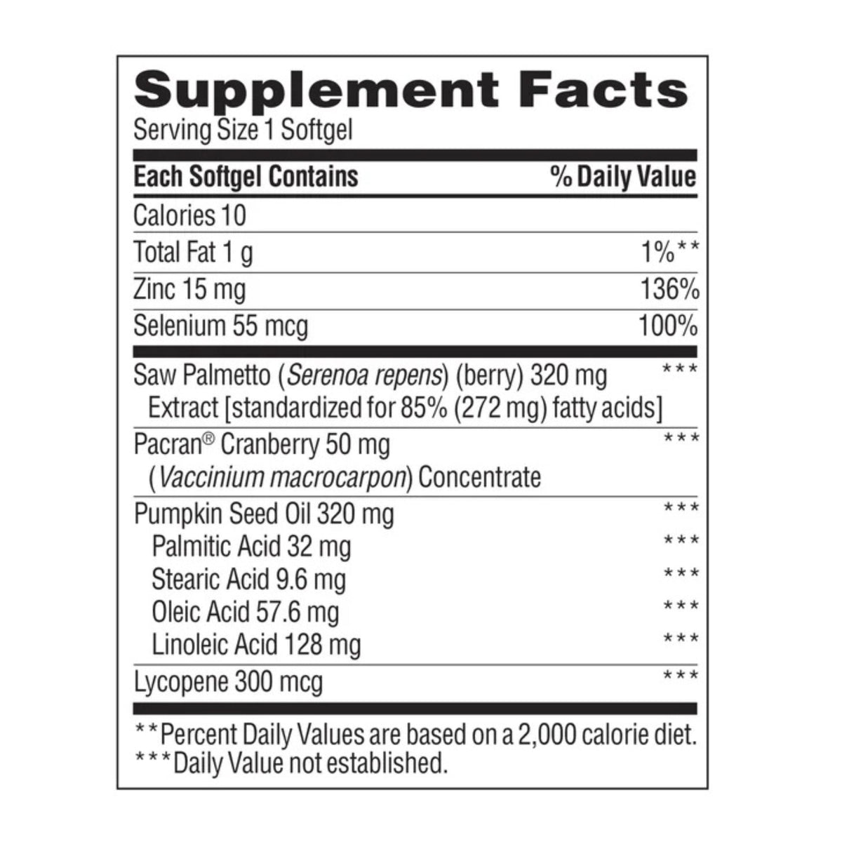 Trunature Prostate Health Complex Supplement 250 Softgels