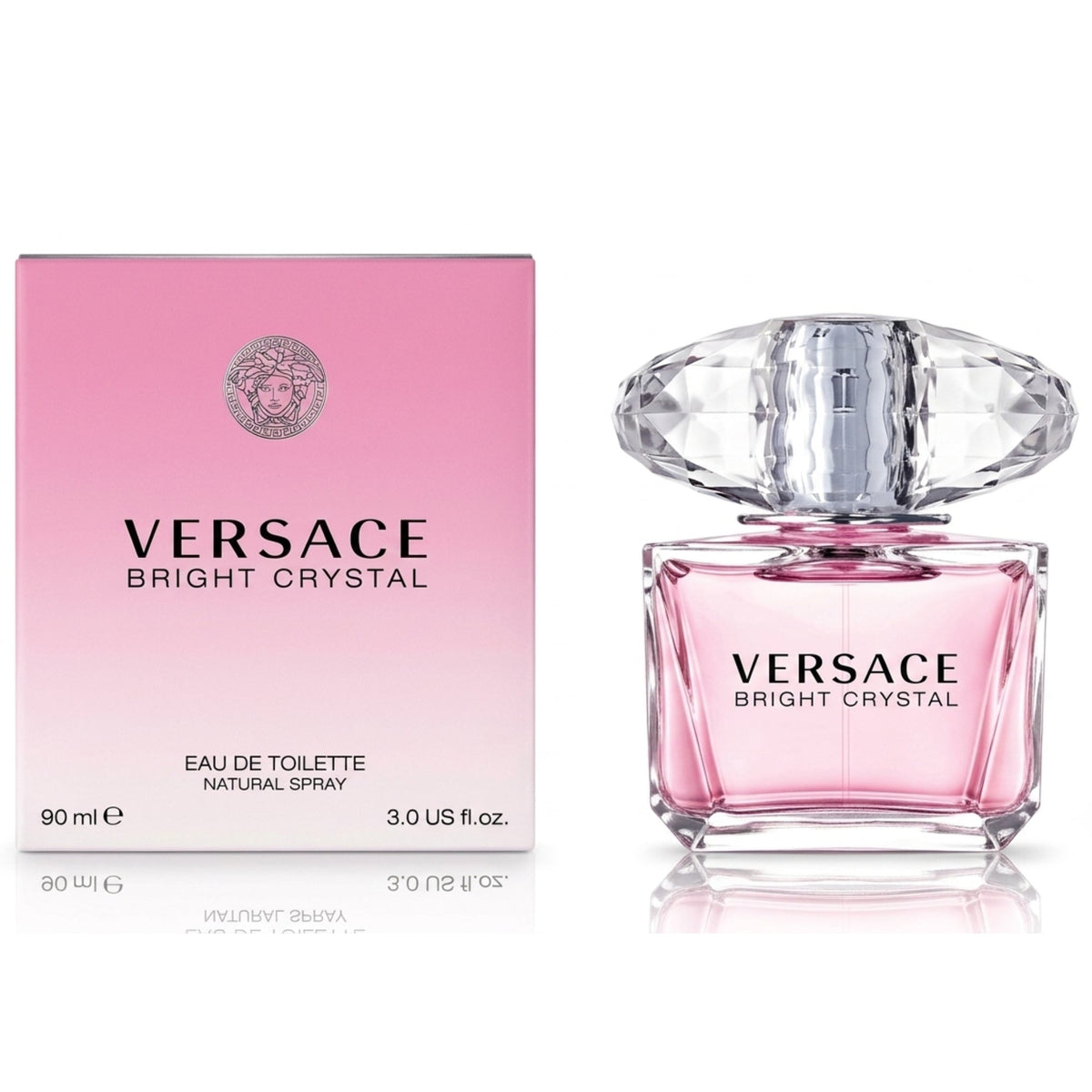 Versace Bright Crystal Eau de Toilette 90ml Fresh Floral Luxury Fragrance for Women