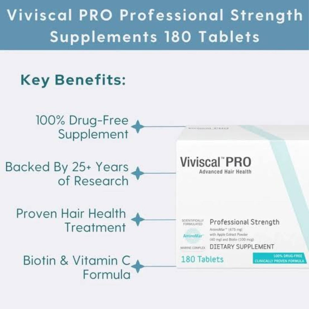 Viviscal Pro Advanced Hair Growth Support Supplement 180 Tablets